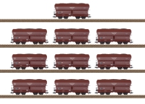 Trix 24266 - H0 - 10-tlg. Set Selbstentladewagen Oot, DRG, Ep. II - Insider-Club Modell
